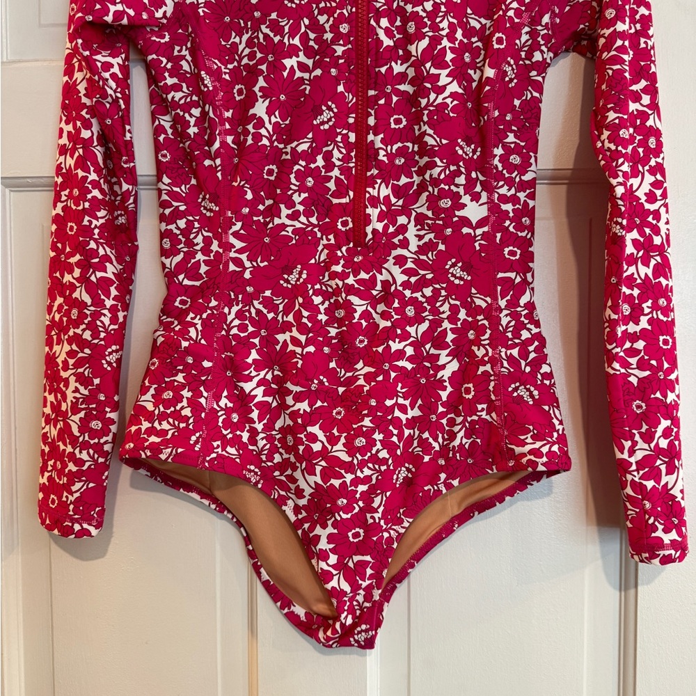 Floral Long Sleeve Swimsuit J.Crew Size 6